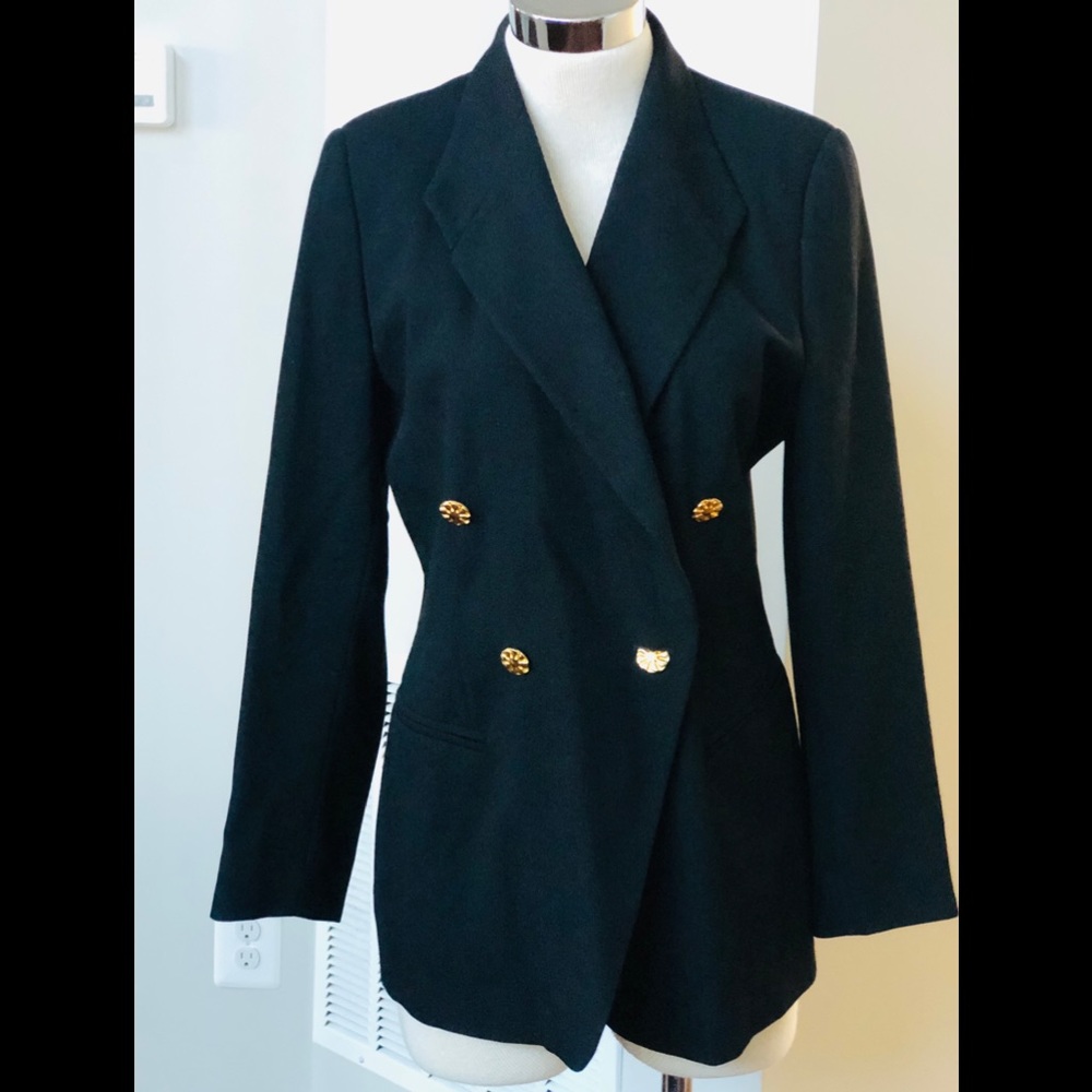 Escada Double Breasted Light Wool Jacket - image 4